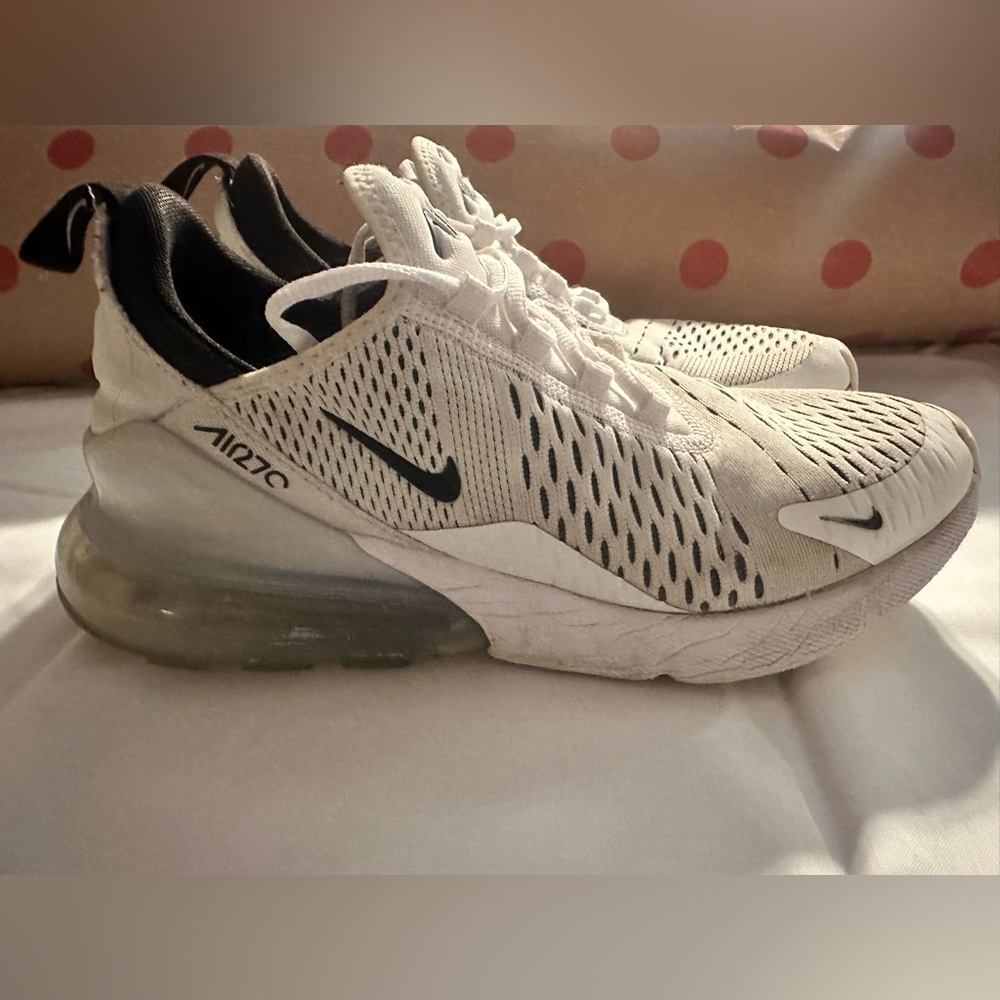 Women’s Nike Air Max 270 White and Black Tennis shoes